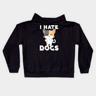 I Hate Dogs Kids Hoodie